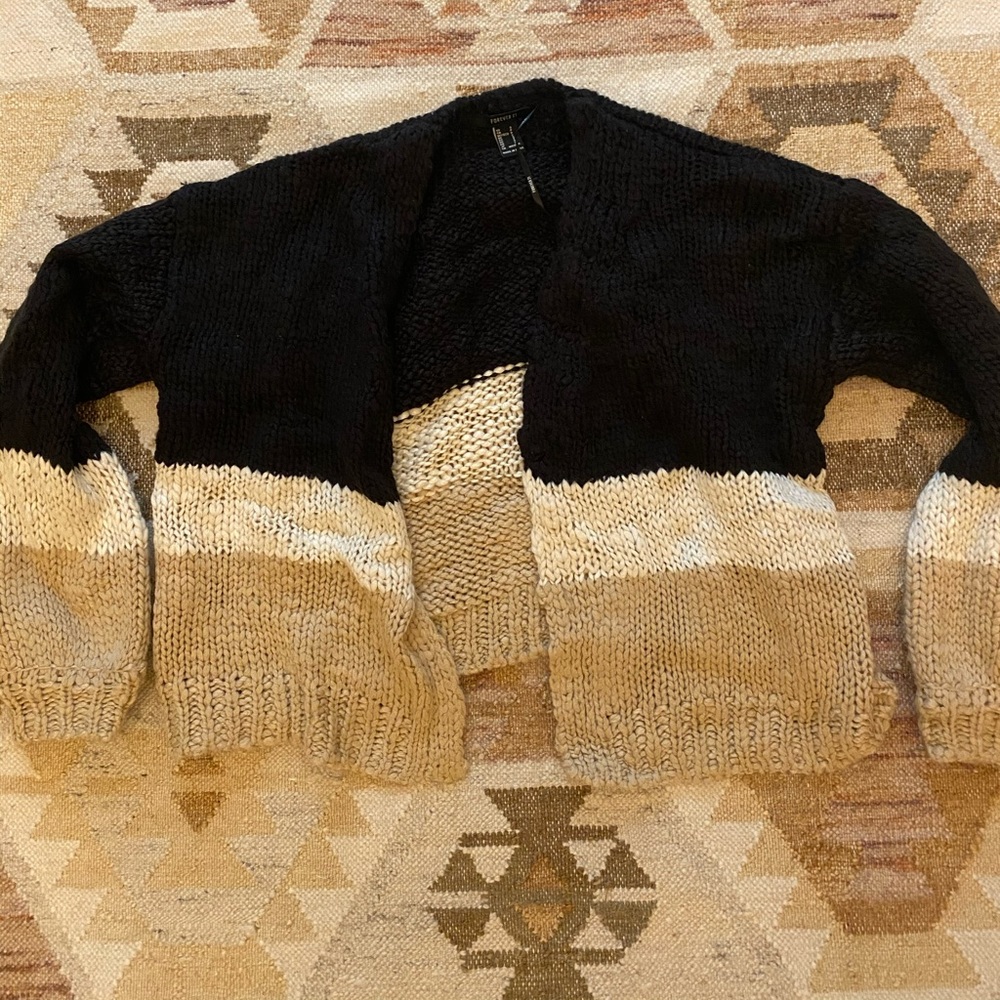 Chunky knit cropped cardigan